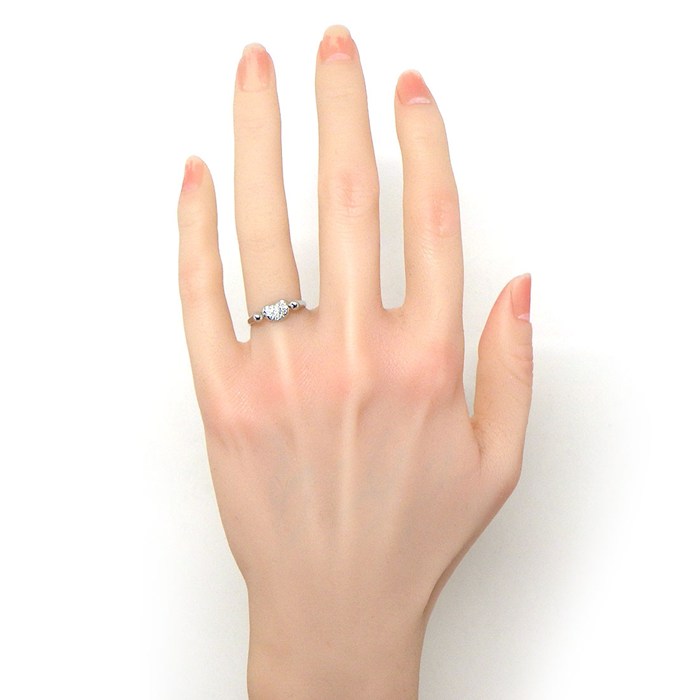 ティファニー Tiffany & Co. リング ビーン デザイン ビーンズ パヴェ ダイヤモンド PT950 9号 【中古】