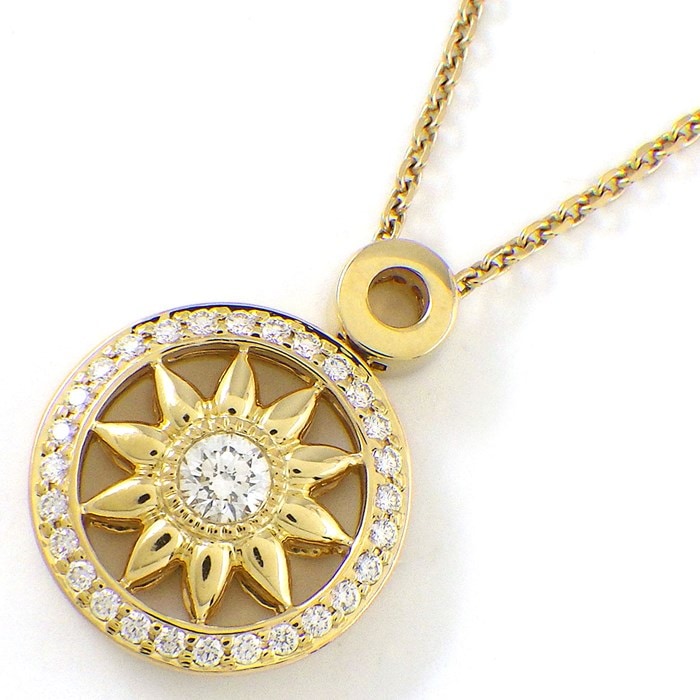 ハリーウィンストン HARRY WINSTON ネックレス ゲート コレクション PEDYRD1MWG ロゼット サークル 29ポイント ダイヤモンド 0.29ct K18YG 【中古】