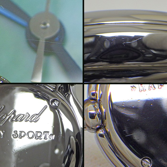 ショパール Chopard 腕時計 ハッピースポーツ 27/8250/23 5ポイント ムービングダイヤモンド グリーンシェル文字盤 ローマンインデックス SS クオーツアナログ 【中古】