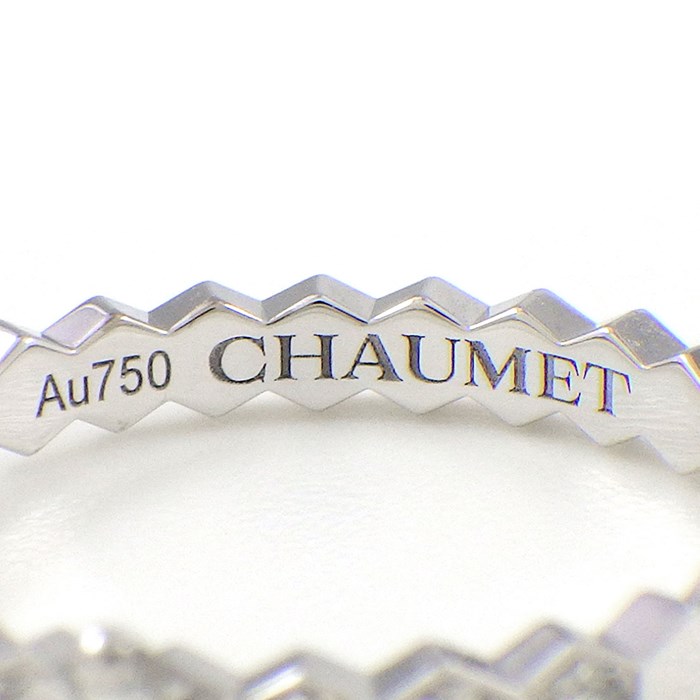 ショーメ Chaumet リング ビー マイ ラブ ソリテール J1NC00 6ポイント ダイヤモンド 計0.09ct 1ポイント ラウンドブリリアントカット ダイヤモンド 0.31ct(D/VVS1/EX) K18WG 8号 【中古】