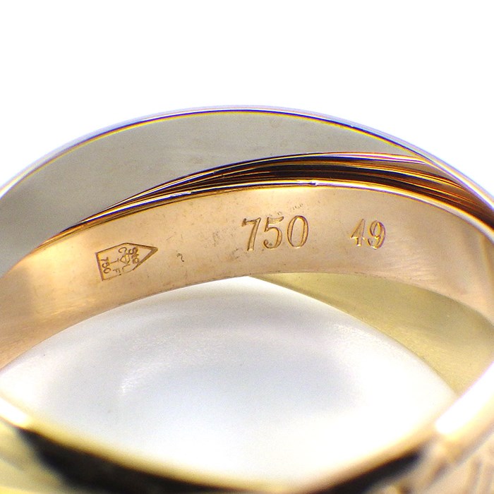 カルティエ Cartier リング トリニティ スリーカラー K18PG K18WG K18YG 9.5号 / #49 【中古】