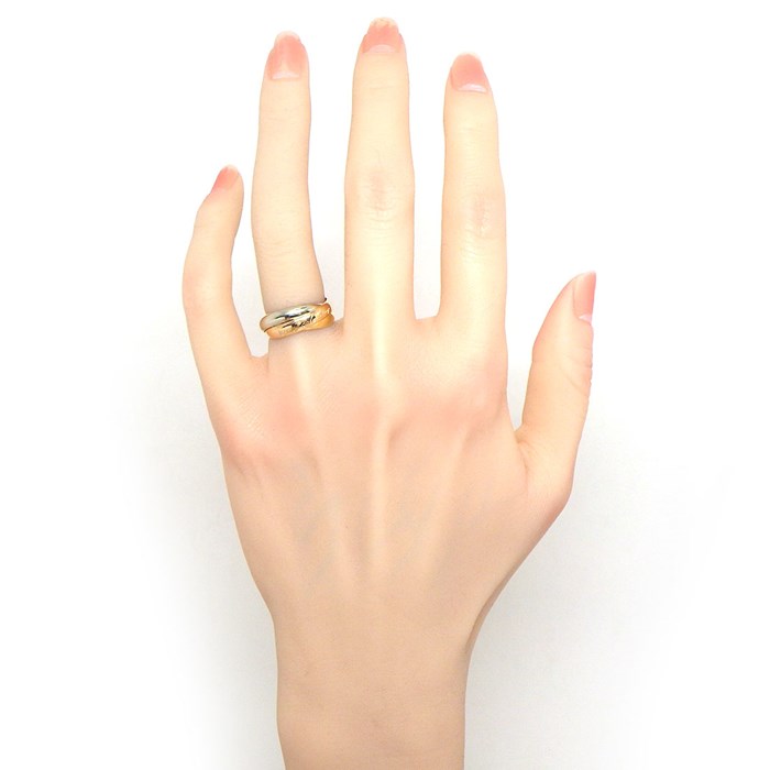 カルティエ Cartier リング トリニティ スリーカラー K18PG K18WG K18YG 9.5号 / #49 【中古】