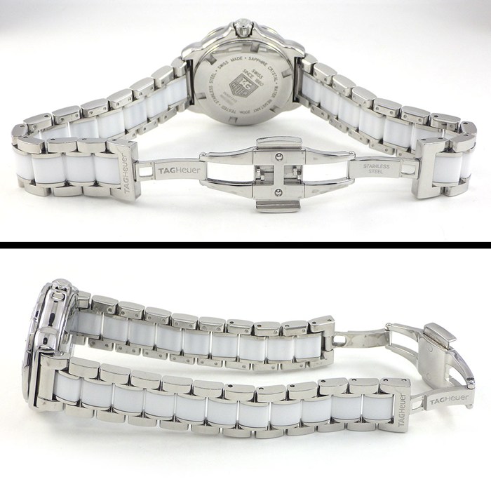 タグ・ホイヤー TAG Heuer 腕時計 フォーミュラ1 WAH1315.BA0868 12ポイント ダイヤインデックス デイト夜光針/インデックス ホワイト 文字盤 セラミック SS クオーツアナログ 【中古】
