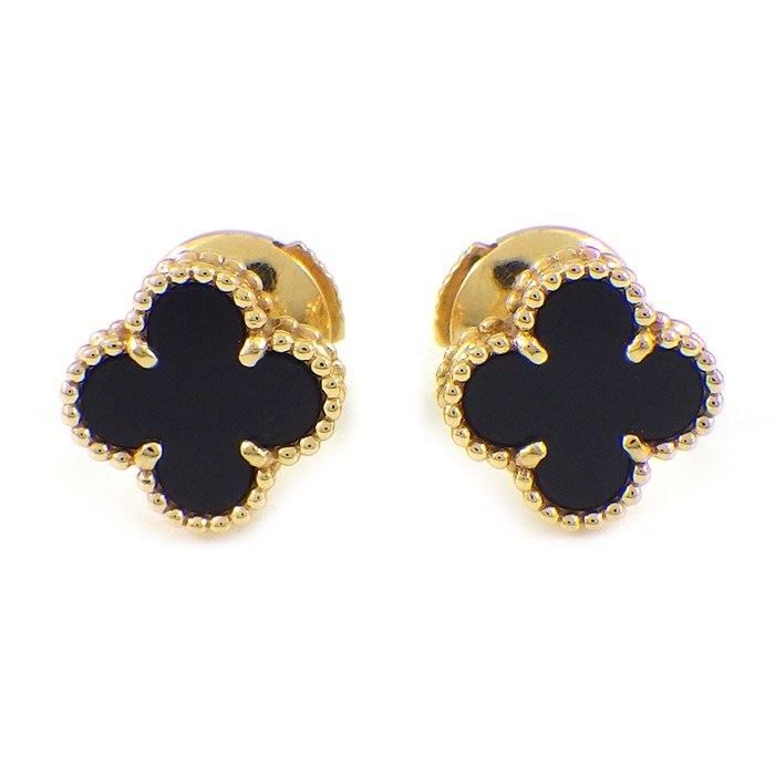 ヴァンクリーフ＆アーペル Van Cleef & Arpels ピアス スウィートアルハンブラ VCARA44900 オニキス K18YG 【箱・保付き】 【中古】
