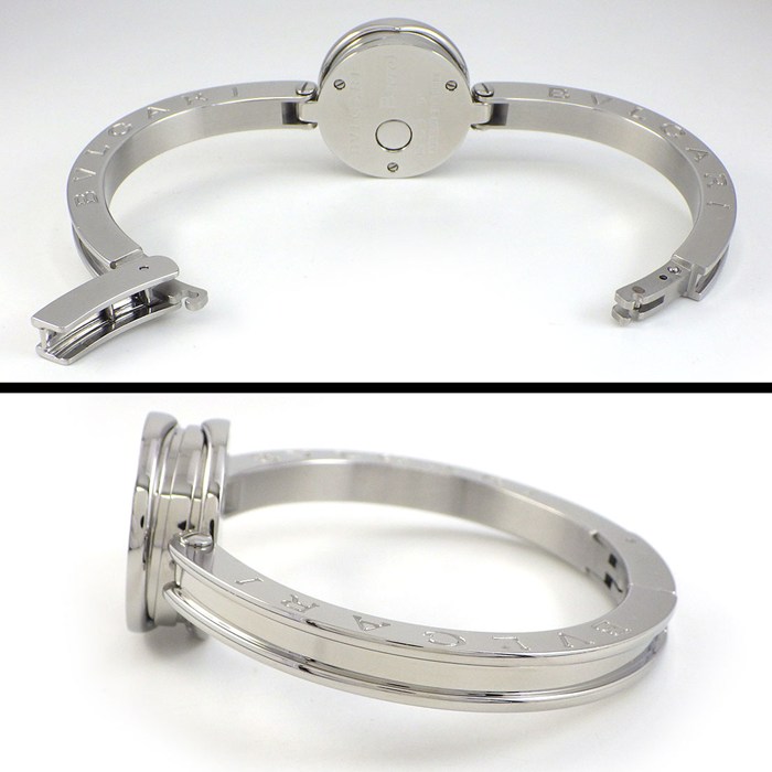 ブルガリ BVLGARI 腕時計 バングル B-zero1 ビーゼロワン BZ22S 12ポイント ダイヤインデックス ブルーシェル文字盤 SS クオーツアナログ 【中古】