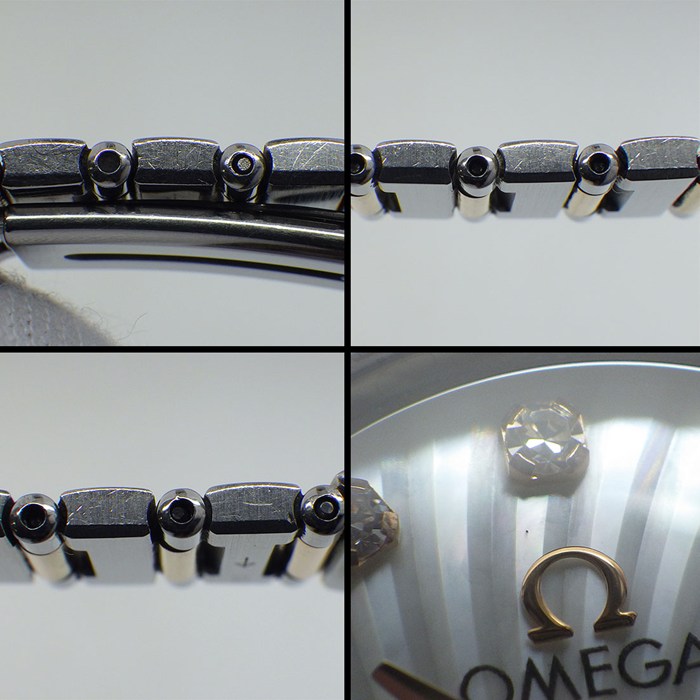 オメガ OMEGA 腕時計 コンステレーション ミニ 111.25.23.60.55.003 ダイヤベゼル 12ポイント ダイヤインデックス ホワイトシェル文字盤 K18PG SS クオーツアナログ 【中古】