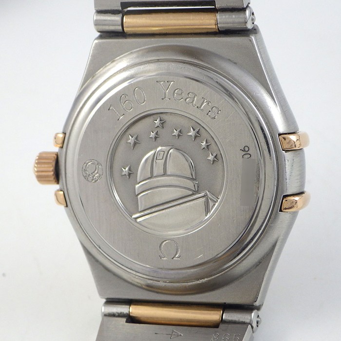 オメガ OMEGA 腕時計 コンステレーション ミニ 111.25.23.60.55.003 ダイヤベゼル 12ポイント ダイヤインデックス ホワイトシェル文字盤 K18PG SS クオーツアナログ 【中古】