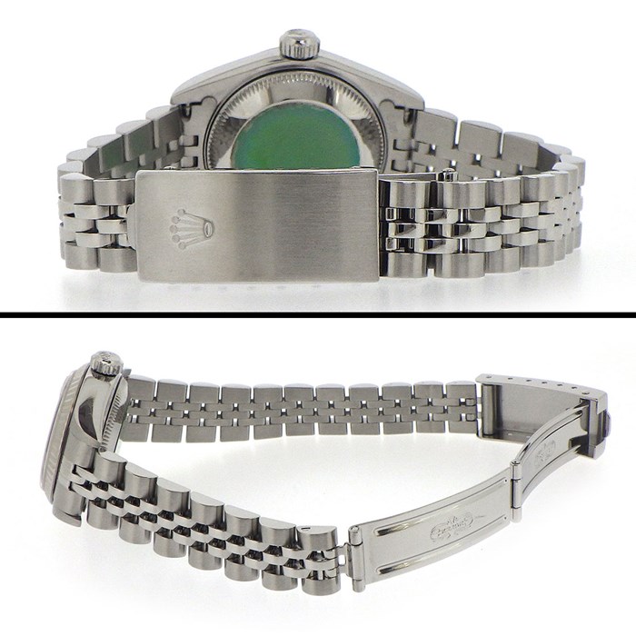 ロレックス Rolex 腕時計 デイトジャスト 79174G P番 2000年製 10ポイント ダイヤインデックス ブラック文字盤 デイト K18WG SS 自動巻き 【中古】