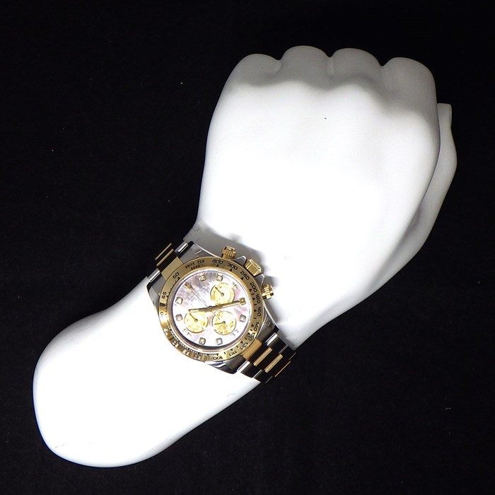 ロレックス Rolex 腕時計 コスモグラフ デイトナ 116503NG 8ポイント ダイヤインデックス ブラックシェル文字盤 ルーレット刻印 クロノグラフ スモールセコンド K18YG SS 自動巻き 【箱・保付き】 【中古】