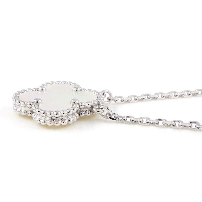 ヴァンクリーフ＆アーペル Van Cleef & Arpels ネックレス ヴィンテージアルハンブラ VCARF48700 マザー オブ パール ホワイト シェル K18WG 白 【中古】