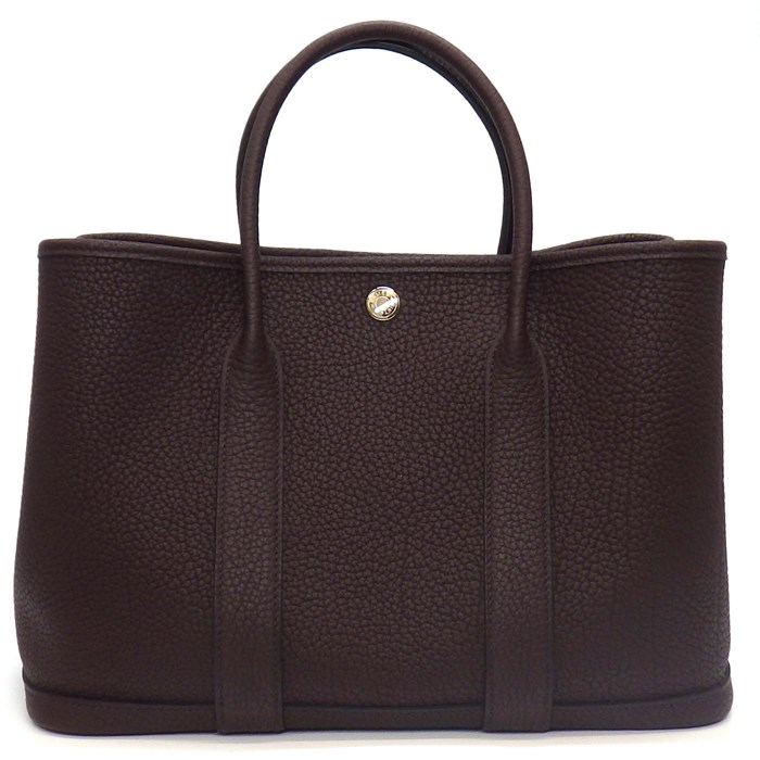 エルメス HERMES ハンドバッグ トートバッグ ガーデンパーティ TPM Z刻印 2021年 ルージュセリエ ネゴンダ シルバー金具 【中古】