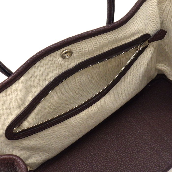 エルメス HERMES ハンドバッグ トートバッグ ガーデンパーティ TPM Z刻印 2021年 ルージュセリエ ネゴンダ シルバー金具 【中古】