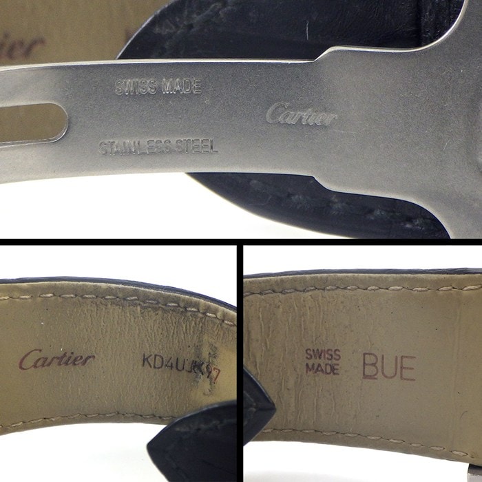 カルティエ Cartier 腕時計 タンクMC W5330007 レクタンギュラー シルバーギョーシェ文字盤 デイト クロノグラフ スモールセコンド ブラック アリゲーターレザーベルト SS 自動巻き 【箱・保付き】 【中古】