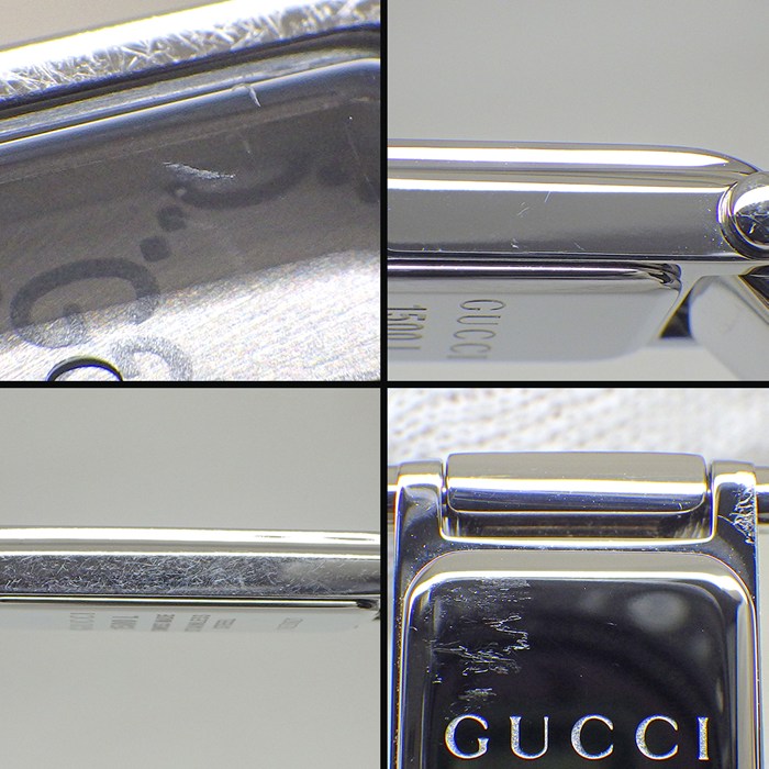 グッチ GUCCI 腕時計 ブレスウォッチ 1500L 1ポイント ダイヤインデックス GG柄 シルバー文字盤 SS クオーツアナログ 【中古】