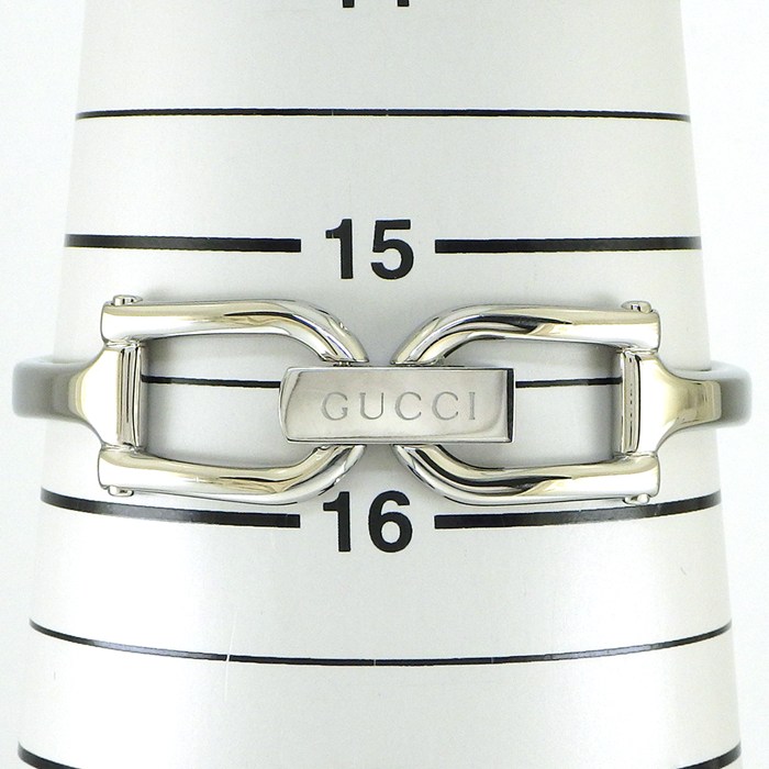 グッチ GUCCI 腕時計 ブレスウォッチ 1500L 1ポイント ダイヤインデックス GG柄 シルバー文字盤 SS クオーツアナログ 【中古】