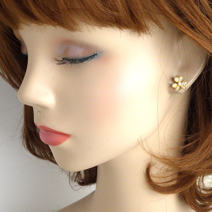 ヴァンクリーフ＆アーペル Van Cleef & Arpels ピアス フリヴォル ミニ VCARP24200 50ポイント ダイヤモンド 計0.42ct K18YG 【中古】