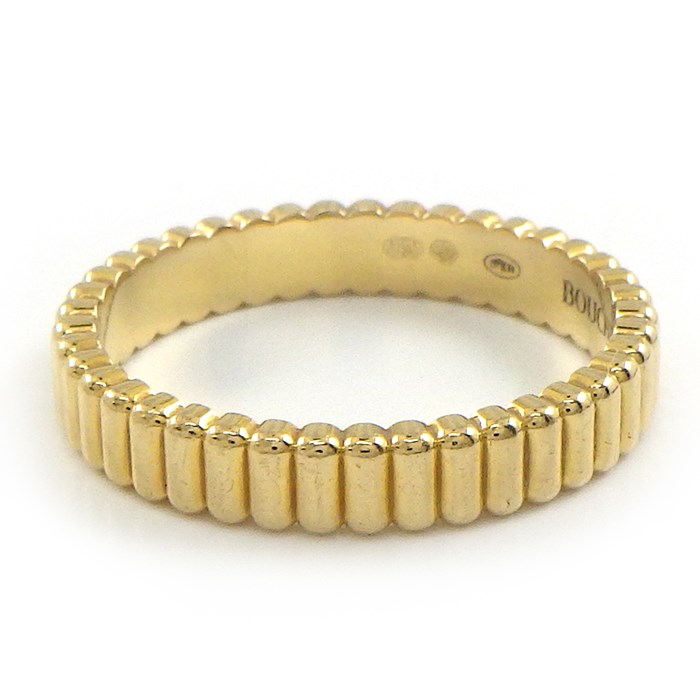 ブシュロン BOUCHERON リング キャトル グログラン スモール JAL01169 K18YG 8.5号 / #49 【箱・保付き】 【中古】