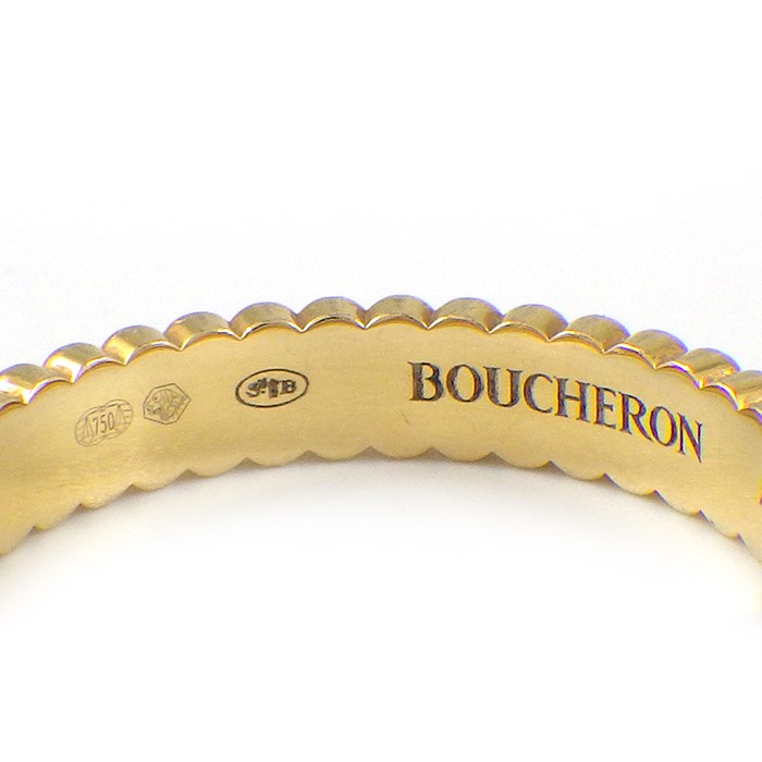 ブシュロン BOUCHERON リング キャトル グログラン スモール JAL01169 K18YG 8.5号 / #49 【箱・保付き】 【中古】
