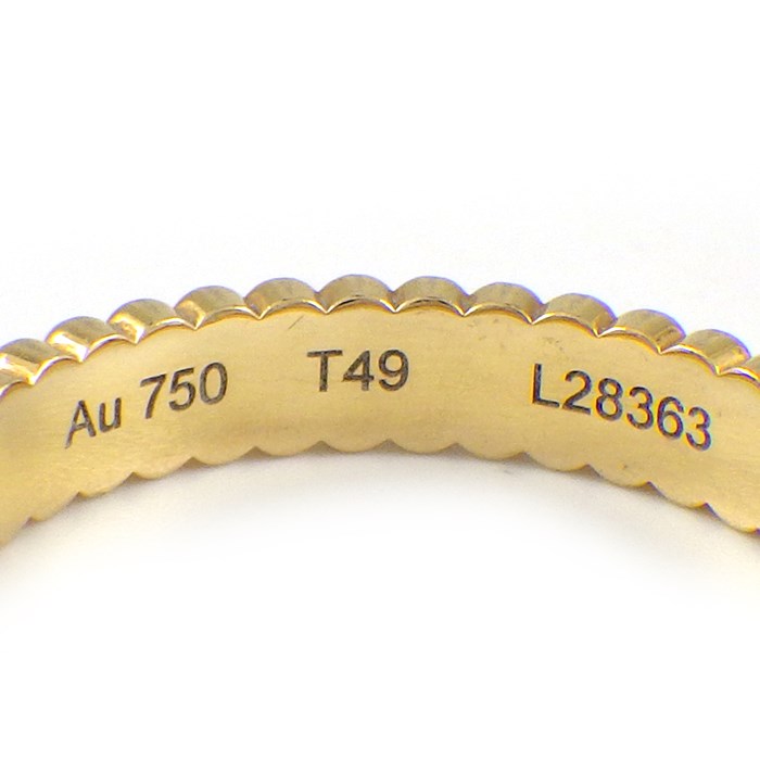 ブシュロン BOUCHERON リング キャトル グログラン スモール JAL01169 K18YG 8.5号 / #49 【箱・保付き】 【中古】