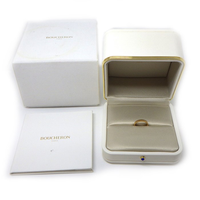 ブシュロン BOUCHERON リング キャトル グログラン スモール JAL01169 K18YG 8.5号 / #49 【箱・保付き】 【中古】