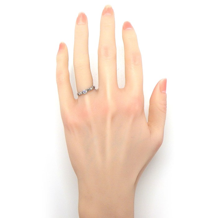 ブシュロン BOUCHERON リング キャトル クル ド パリ ソリテール JSL00097 1ポイント ダイヤモンド 0.21ct(D/VVS1/3EX) PT950 9号 / #49 【中古】
