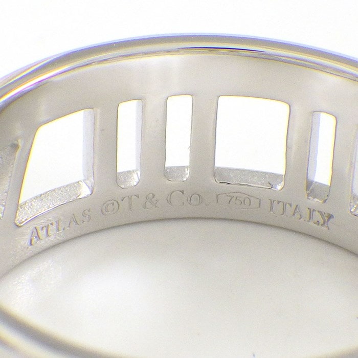 ティファニー Tiffany & Co. リング アトラス オープン 3ポイント ダイヤモンド K18WG 16.5号 【中古】