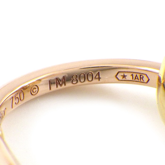 カルティエ Cartier ピアス トリニティ スウィング ドロップ サークル フープ トリプルチェーン スリーカラー K18PG K18WG K18YG 【中古】