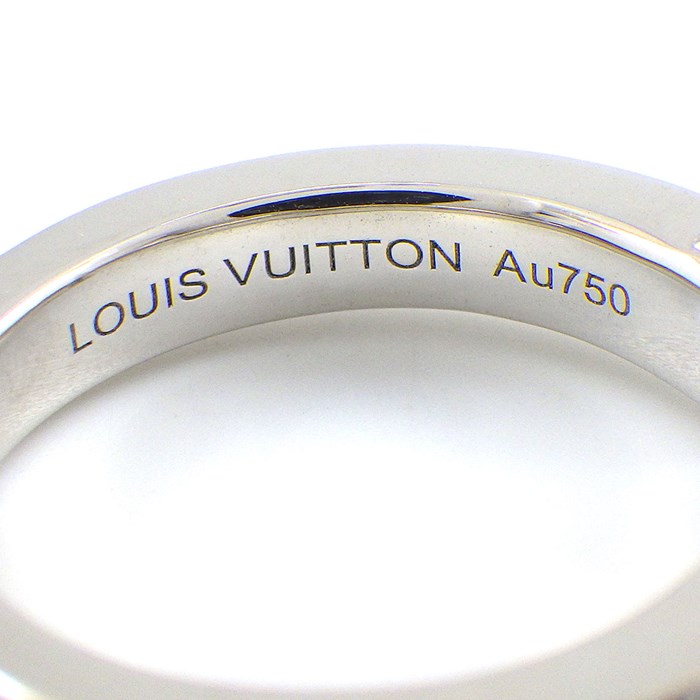 ルイ・ヴィトン LOUIS VUITTON リング バーグ ロック イット PM モノグラム LV スウィング ハーフサークル 2ロウ パヴェ ダイヤモンド K18WG 9.25号 / #49 【中古】