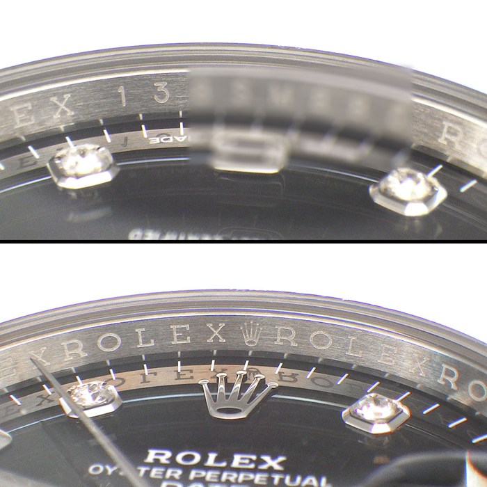 ロレックス Rolex 腕時計 オイスターパーペチュアル デイト 115234G 5ポイント ダイヤインデックス ブラック文字盤 ランダムシリアル ルーレット刻印 K18WG SS 自動巻き 【中古】