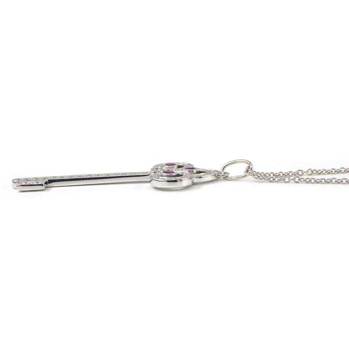 ティファニー Tiffany & Co. ネックレス フルールドリス キー 3ポイント ルビー ダイヤモンド PT950 【中古】
