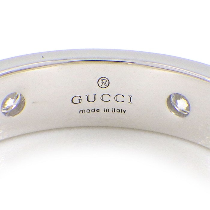 グッチ GUCCI リング アイコン 6ポイント ダイヤモンド K18WG 10号 / #10 【中古】