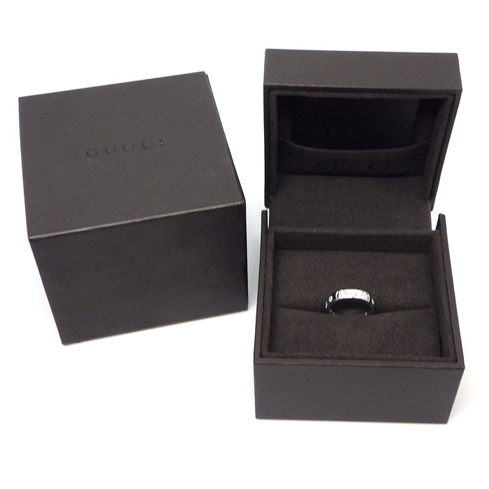 グッチ GUCCI リング アイコン 6ポイント ダイヤモンド K18WG 10号 / #10 【中古】
