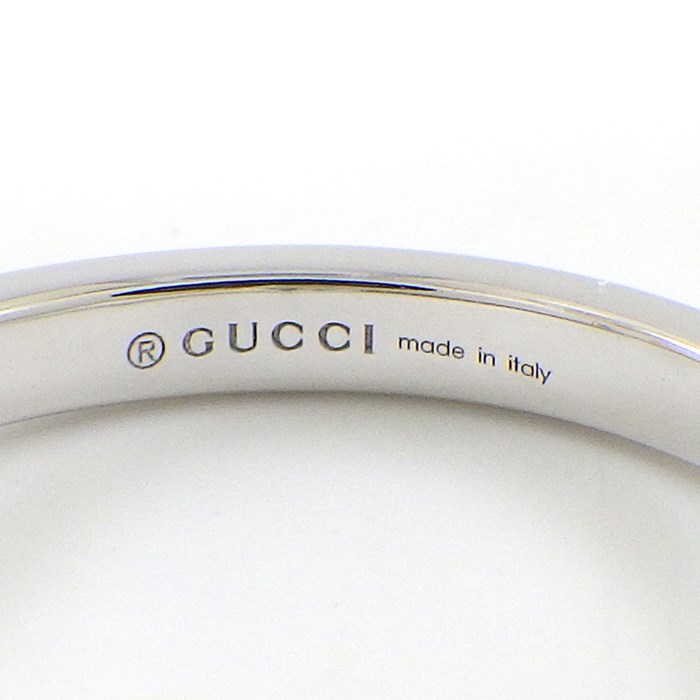 グッチ GUCCI リング GG ランニング ロゴ ツイスト ダイヤモンド K18WG 10号 / #10 【中古】