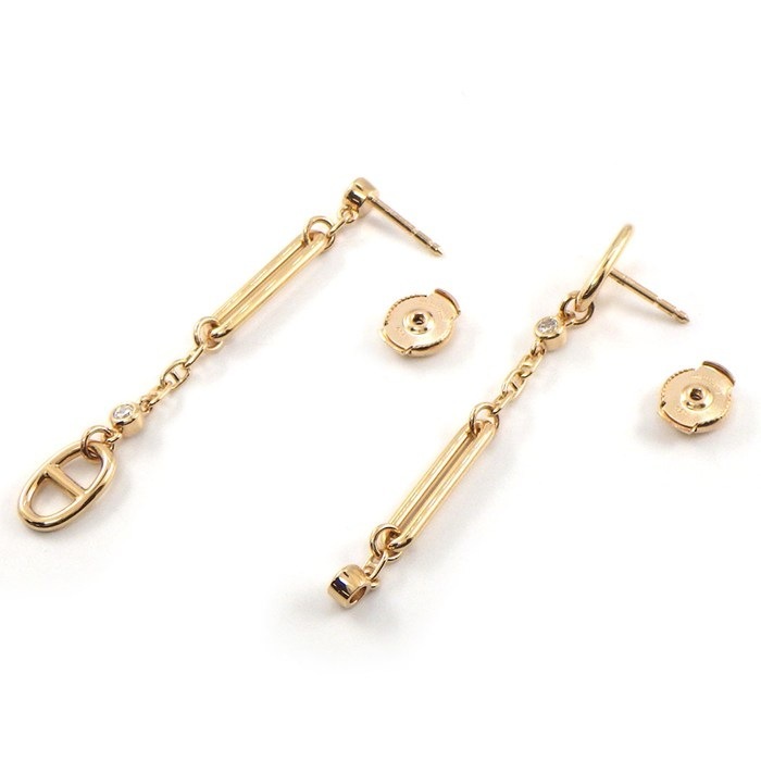 エルメス HERMES ピアス シェーヌ ダンクル カオス 4ポイント