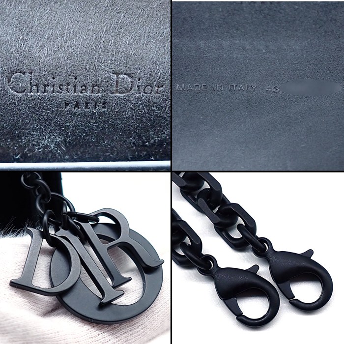 ディオール Dior ハンドバッグ/ショルダーバッグ レディディオール チェーンポーチ S0204ONMJ ブラック カナージュ ラムスキン 【中古】