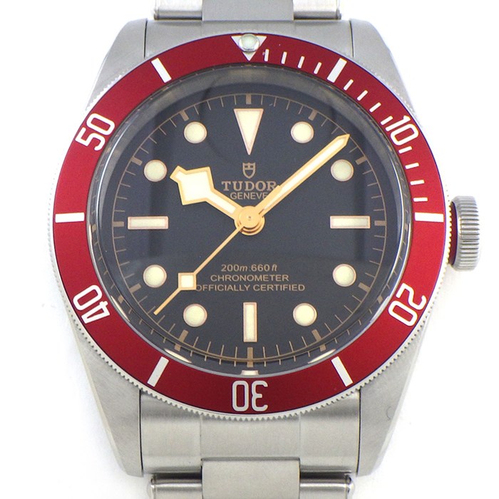 チューダー(チュードル) TUDOR 腕時計 ヘリテージ ブラックベイ 79230R 回転ベゼル 夜光インデックス 夜光針 ブラック文字盤 SS 自動巻き 【箱・保付き】 【中古】
