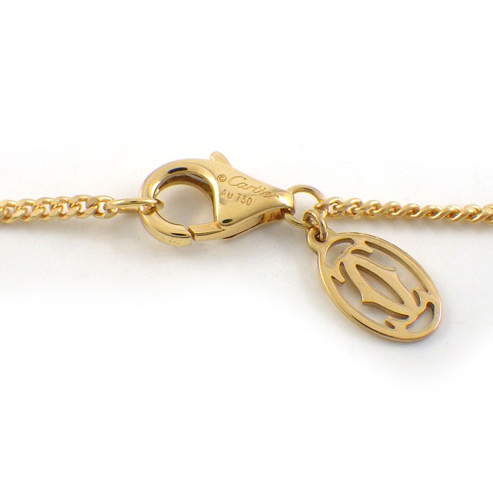 カルティエ Cartier ネックレス トリニティ クッション N7424481 セミパヴェ スリーカラー 54ポイント ダイヤモンド 計0.39ct K18PG K18WG K18YG 【箱・保付き】 【中古】