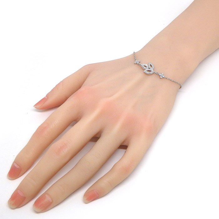 ハリーウィンストン HARRY WINSTON ブレスレット リリークラスター ミニ BRDPSM1MLC 47ポイント ダイヤモンド 0.31ct PT950 【中古】