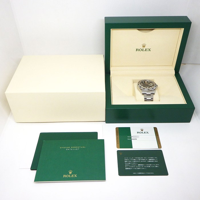 ロレックス Rolex 腕時計 エクスプローラー2 216570 ルーレット刻印 ブラック文字盤 デイト 夜光インデックス 夜光針 SS 自動巻き 【箱・保付き】 【中古】