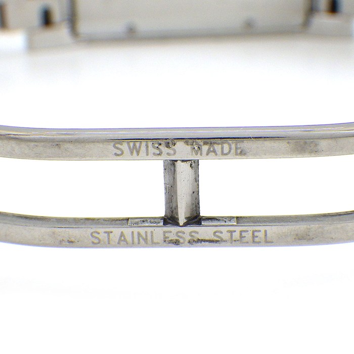 ブルガリ BVLGARI 腕時計 レッタンゴロ RT45S レクタンギュラー シルバー文字盤 デイト SS 自動巻き 【中古】