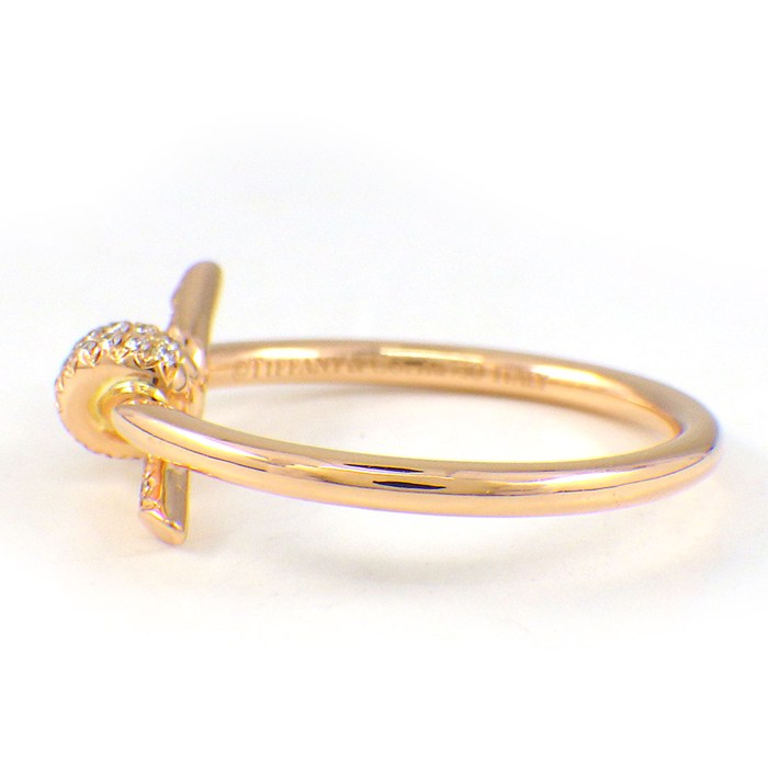 ティファニー Tiffany & Co. リング ノット 69526411 ダイヤモンド 計0.05ct K18PG 13号 【中古】