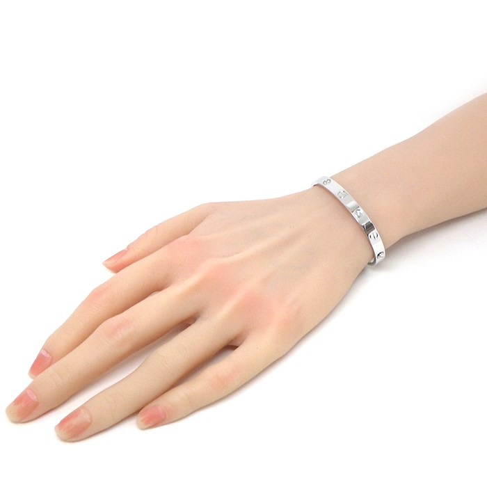 カルティエ Cartier ブレスレット ラブ クラシックモデル MM B6070116 新型 4ポイント ダイヤモンド 0.42ct K18WG / #16 【箱・保付き】 【中古】