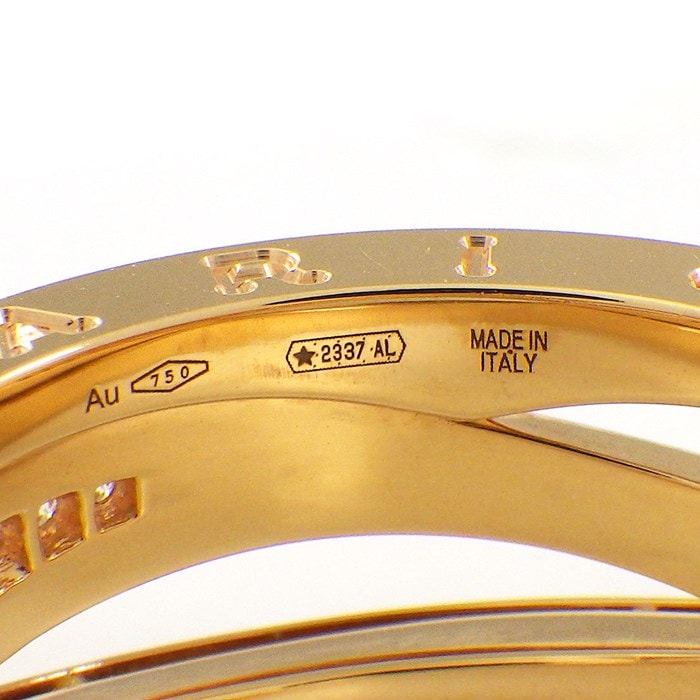 ブルガリ BVLGARI リング B-zero1 ビーゼロワン デザイン レジェンド ダイヤモンド K18PG 19.5号 / #60 【中古】