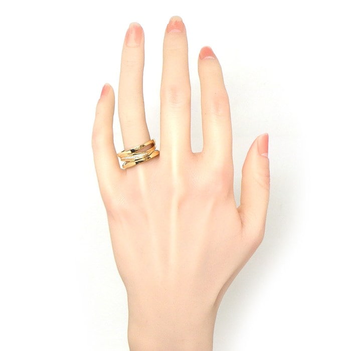 ブルガリ BVLGARI リング B-zero1 ビーゼロワン デザイン レジェンド ダイヤモンド K18PG 19.5号 / #60 【中古】