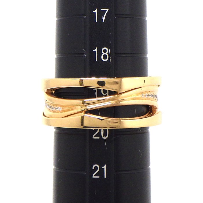 ブルガリ BVLGARI リング B-zero1 ビーゼロワン デザイン レジェンド ダイヤモンド K18PG 19.5号 / #60 【中古】