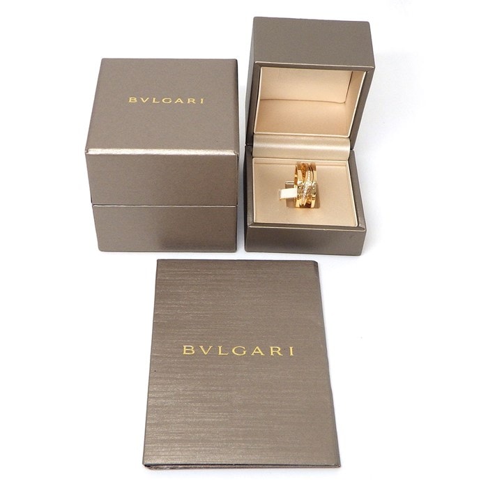ブルガリ BVLGARI リング B-zero1 ビーゼロワン デザイン レジェンド ダイヤモンド K18PG 19.5号 / #60 【中古】