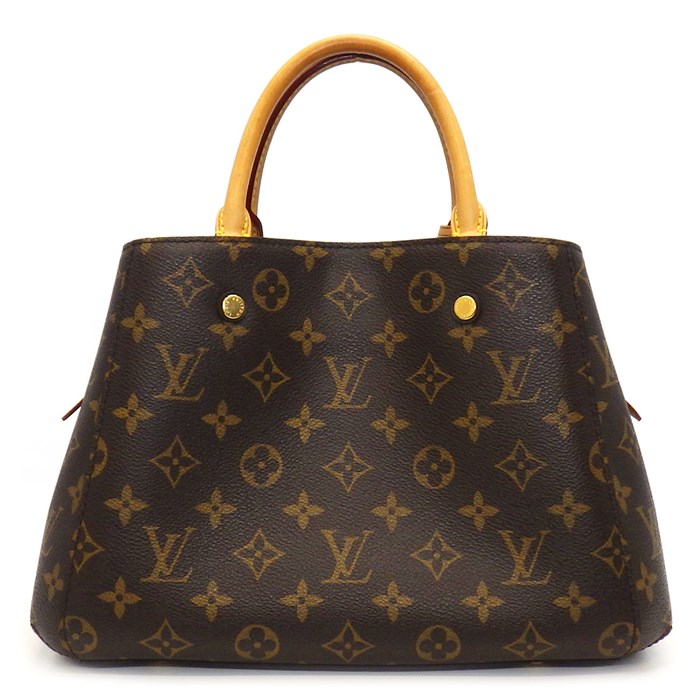 ルイ・ヴィトン Louis Vuitton ハンドバッグ ショルダーバッグ モンテーニュ BB 2014年 M41055 ブラウン パープル モノグラム キャンバス 【中古】