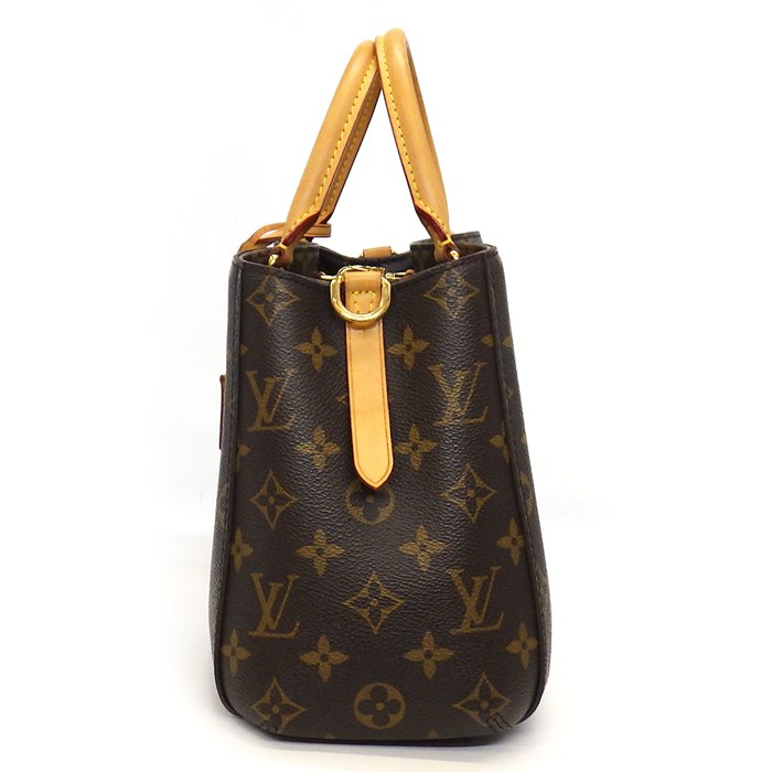 ルイ・ヴィトン Louis Vuitton ハンドバッグ ショルダーバッグ モンテーニュ BB 2014年 M41055 ブラウン パープル モノグラム キャンバス 【中古】