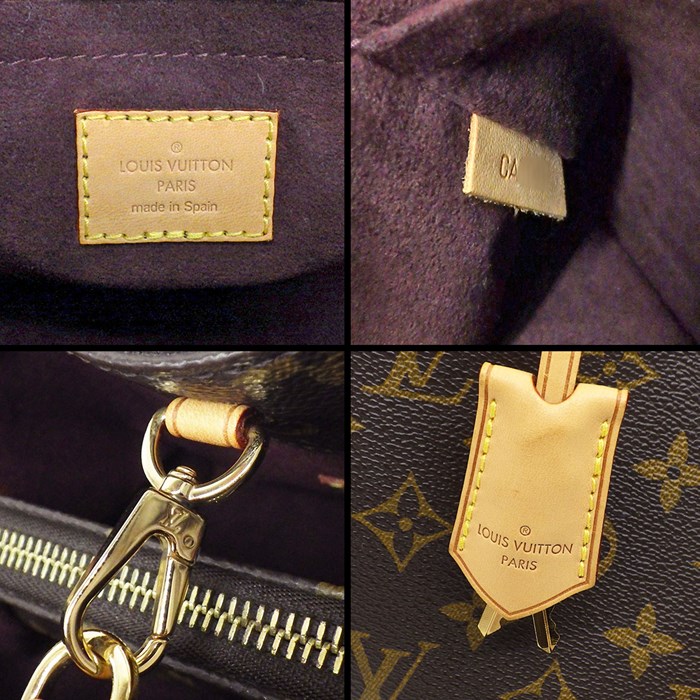 ルイ・ヴィトン Louis Vuitton ハンドバッグ ショルダーバッグ モンテーニュ BB 2014年 M41055 ブラウン パープル モノグラム キャンバス 【中古】