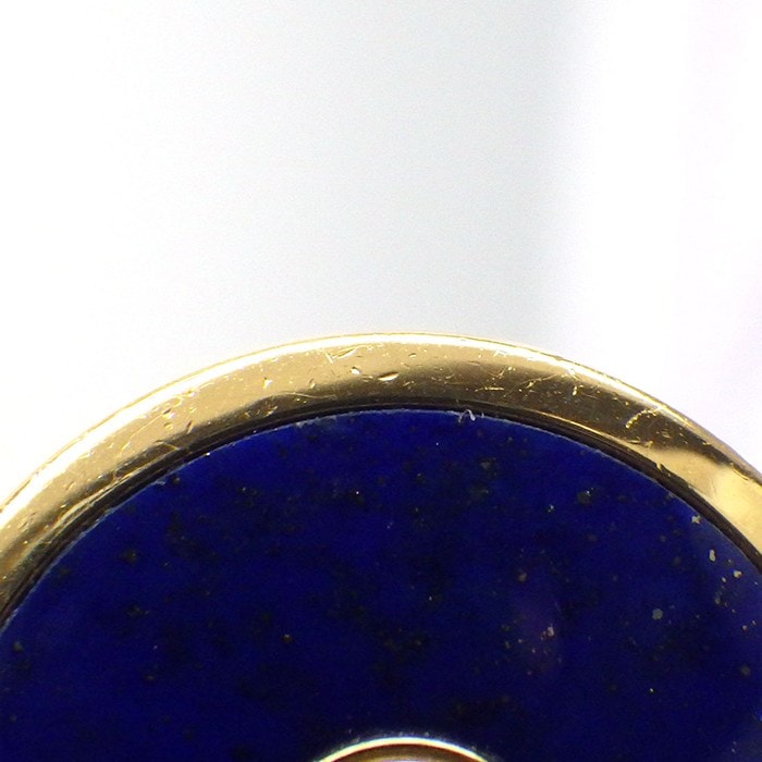 カルティエ Cartier ピアス アミュレット XS スウィング ドロップ ラウンド サークル ラピスラズリ ダイヤモンド K18YG 【中古】